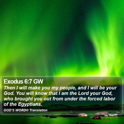Exodus 6:7 GW Bible Verse Image