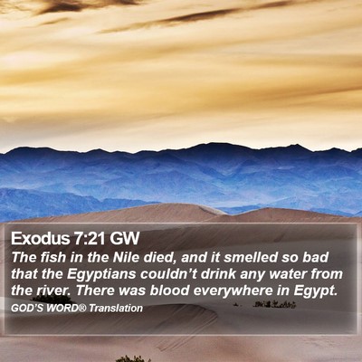 Exodus 7:21 GW Bible Verse Image