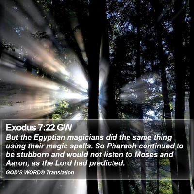 Exodus 7:22 GW Bible Verse Image