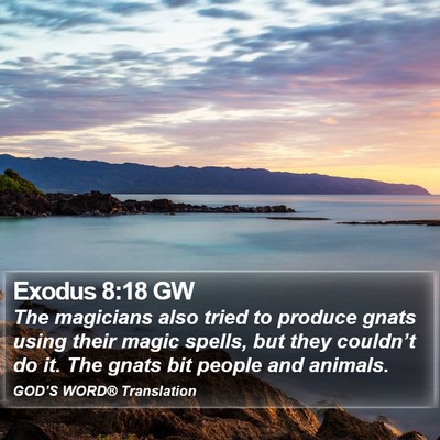 Exodus 8:18 GW Bible Verse Image