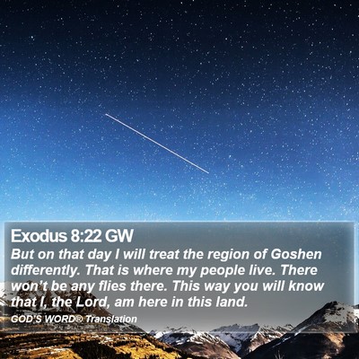 Exodus 8:22 GW Bible Verse Image