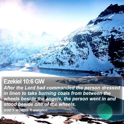 Ezekiel 10:6 GW Bible Verse Image