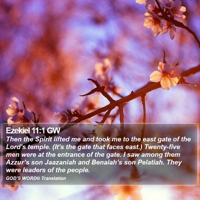 Ezekiel 11:1 GW Bible Verse Image