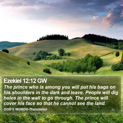 Ezekiel 12:12 GW Bible Verse Image
