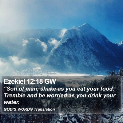 Ezekiel 12:18 GW Bible Verse Image