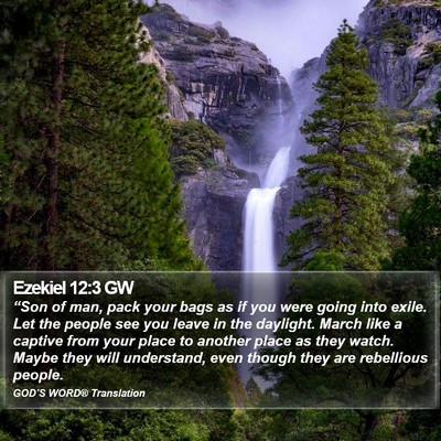Ezekiel 12:3 GW Bible Verse Image