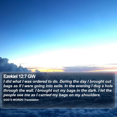 Ezekiel 12:7 GW Bible Verse Image