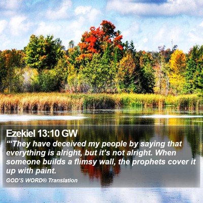 Ezekiel 13:10 GW Bible Verse Image