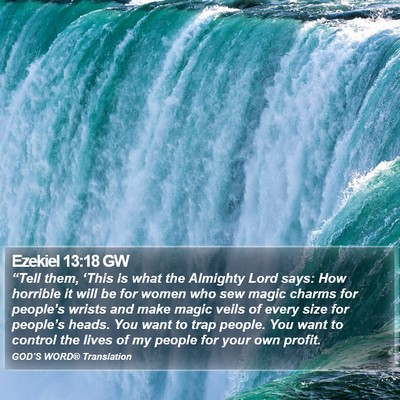 Ezekiel 13:18 GW Bible Verse Image