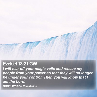 Ezekiel 13:21 GW Bible Verse Image