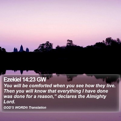 Ezekiel 14:23 GW Bible Verse Image