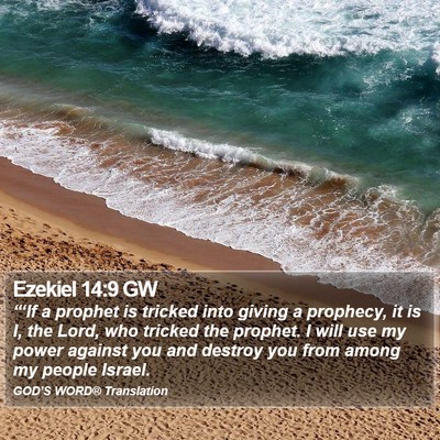 Ezekiel 14:9 GW Bible Verse Image