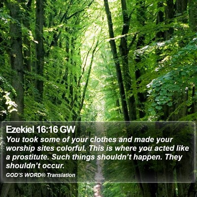 Ezekiel 16:16 GW Bible Verse Image