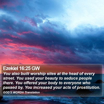Ezekiel 16:25 GW Bible Verse Image