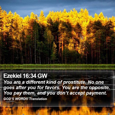 Ezekiel 16:34 GW Bible Verse Image
