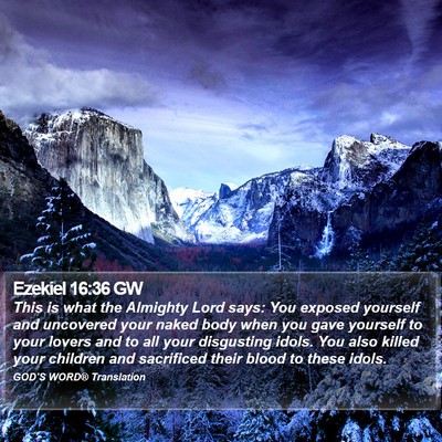 Ezekiel 16:36 GW Bible Verse Image