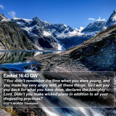 Ezekiel 16:43 GW Bible Verse Image
