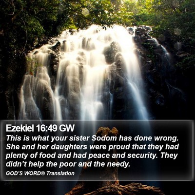 Ezekiel 16:49 GW Bible Verse Image