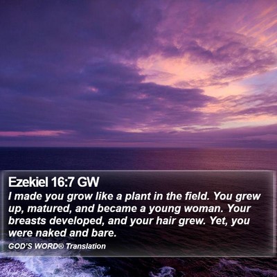 Ezekiel 16:7 GW Bible Verse Image