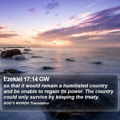 Ezekiel 17:14 GW Bible Verse Image