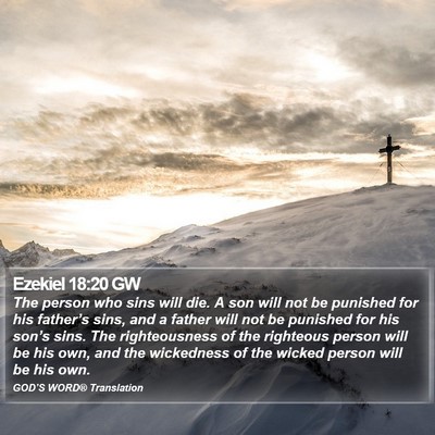 Ezekiel 18:20 GW Bible Verse Image