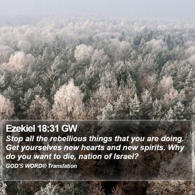 Ezekiel 18:31 GW Bible Verse Image