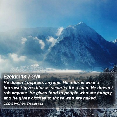 Ezekiel 18:7 GW Bible Verse Image