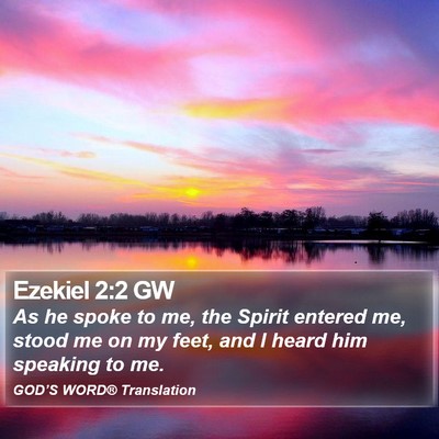 Ezekiel 2:2 GW Bible Verse Image
