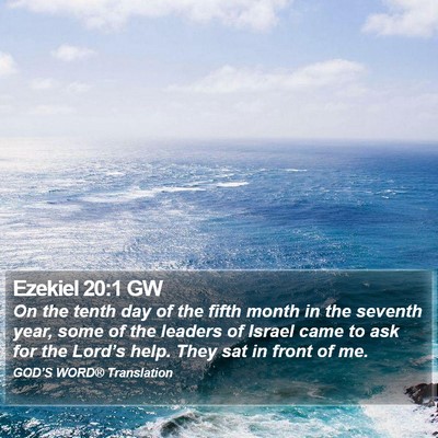 Ezekiel 20:1 GW Bible Verse Image