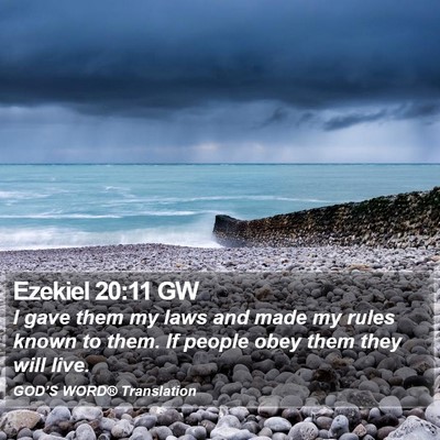 Ezekiel 20:11 GW Bible Verse Image