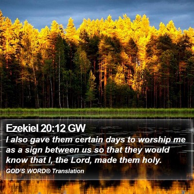 Ezekiel 20:12 GW Bible Verse Image