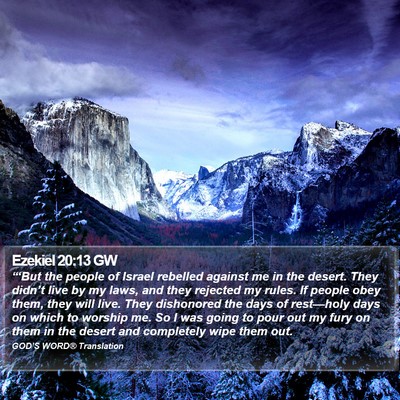 Ezekiel 20:13 GW Bible Verse Image