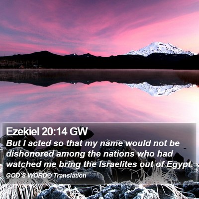 Ezekiel 20:14 GW Bible Verse Image