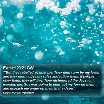 Ezekiel 20:21 GW Bible Verse Image