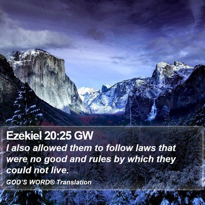 Ezekiel 20:25 GW Bible Verse Image