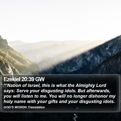 Ezekiel 20:39 GW Bible Verse Image