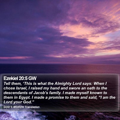 Ezekiel 20:5 GW Bible Verse Image