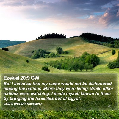 Ezekiel 20:9 GW Bible Verse Image
