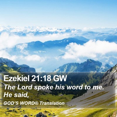 Ezekiel 21:18 GW Bible Verse Image
