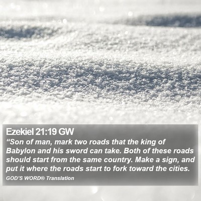 Ezekiel 21:19 GW Bible Verse Image