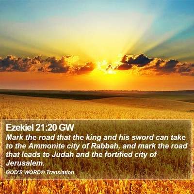 Ezekiel 21:20 GW Bible Verse Image