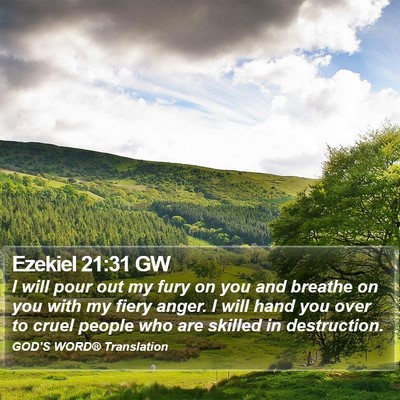 Ezekiel 21:31 GW Bible Verse Image
