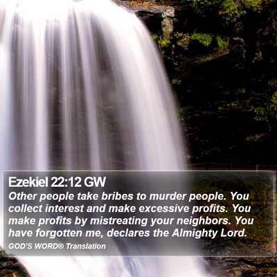 Ezekiel 22:12 GW Bible Verse Image