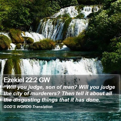 Ezekiel 22:2 GW Bible Verse Image