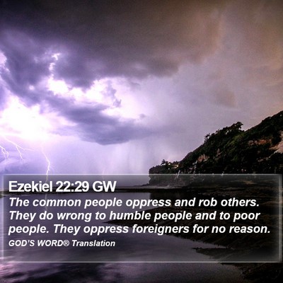 Ezekiel 22:29 GW Bible Verse Image