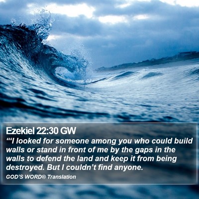 Ezekiel 22:30 GW Bible Verse Image