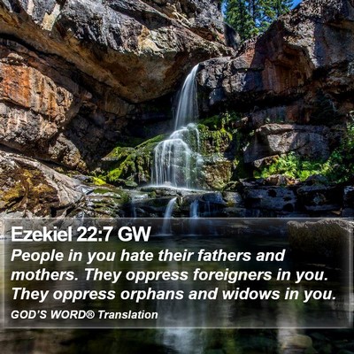 Ezekiel 22:7 GW Bible Verse Image