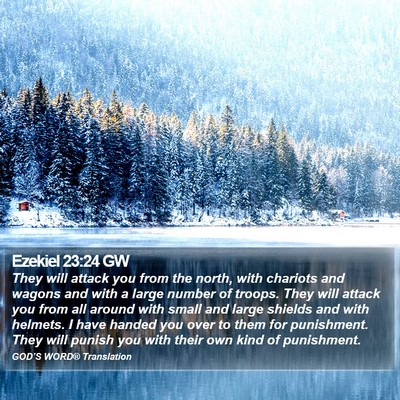 Ezekiel 23:24 GW Bible Verse Image