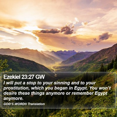Ezekiel 23:27 GW Bible Verse Image