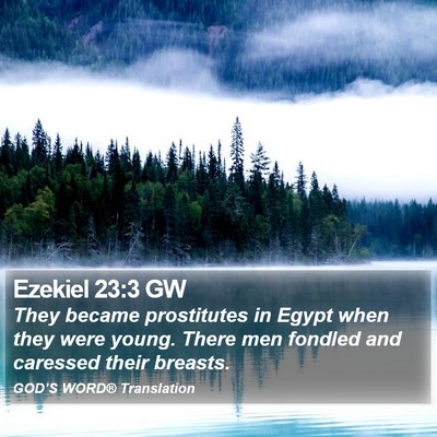 Ezekiel 23:3 GW Bible Verse Image